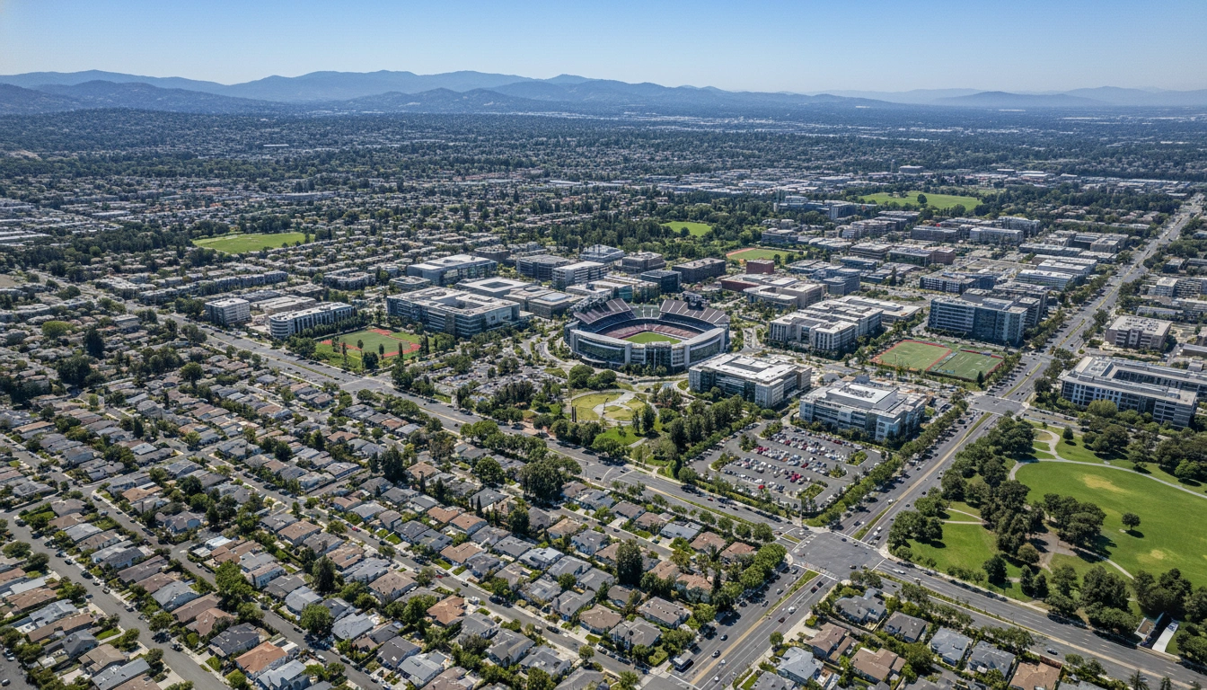 Bay Area neighborhood aerial
